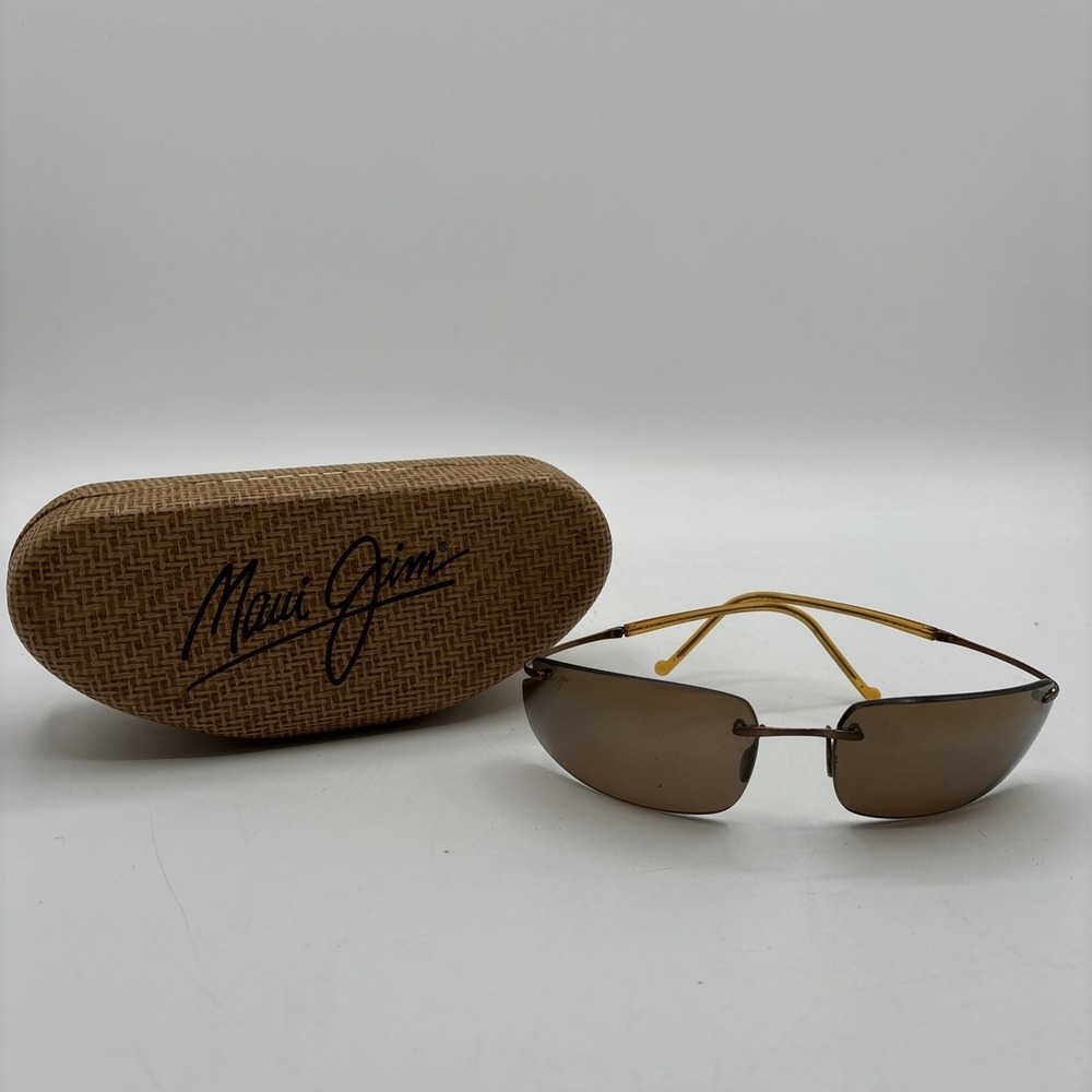 Maui Jim Big Beach MJ 518-21 Titanium Flex Polarized Lenses VTG